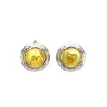 Lemon Amber Earrings In Sterling Silver The Hermitage, image 