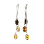 Dangle Amber Earrings In Sterling Silver The Casablanca, image 