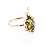 Floral Amber Ring In Gold The Tulip, Ring Size: 7 / 17.5, image 