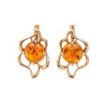 Lovely Gold-Plated Ring With Cognac Amber The Daisy, Ring Size: 11.5 / 21, image , picture 6