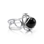 Adjustable Amber Ring In Sterling Silver The Flamenco, Ring Size: Adjustable, image 
