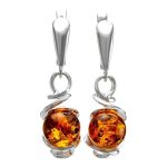 Cognac Amber Pendant In Sterling Silver The Flamenco, image , picture 7