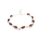 Cognac Amber Necklace In Sterling Silver The Verbena, image , picture 7