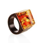 Wooden Ring With Lemon Amber The Indonesia, image 