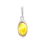 Luminous Lemon Amber Pendant In Sterling Silver The Amaranth, image 