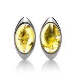 Lovely Silver Earrings With Lemon Amber The Amaranth, image 