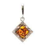 Geometric Amber Ring In Sterling Silver The Hermitage, Ring Size: Adjustable, image , picture 7