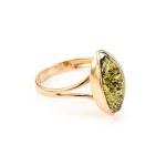 Refined Amber Ring In Gold The Sophia, Ring Size: 9.5 / 19.5, image 