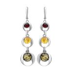 Multicolor Amber Earrings In Sterling Silver The Orion, image 