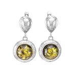 Drop Amber Earrings In Sterling Silver The Hermitage, image 