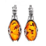 Sterling Silver Pendant With Cognac Amber The Rendezvous, image , picture 7