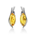 Lemon Amber Earrings In Sterling Silver The Verbena, image 