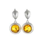 Drop Amber Earrings In Sterling Silver The Hermitage, image 