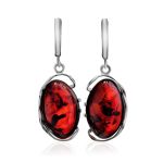 Drop Amber Earrings In Sterling Silver The Vivaldi, image 