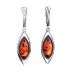 Amazing Drop Earrings With Cognac Amber In Sterling Silver The Taurus, image 