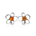 Sterling Silver Ring With Luminous Cognac Amber The Daisy, Ring Size: 9.5 / 19.5, image , picture 5