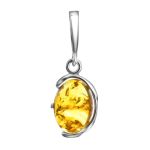 Oval Amber Earrings In Sterling Silver The Vivaldi, image , picture 8