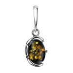 Oval Amber Pendant In Sterling Silver The Vivaldi, image 
