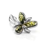 Wonderful Green Amber Ring In Sterling Silver The Verbena, Ring Size: 10 / 20, image , picture 6