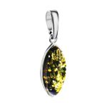 Oval Amber Pendant In Sterling Silver The Amaranth, image 