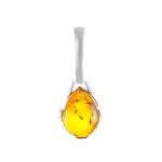 Drop Silver Earrings With Cognac Amber The Twinkle, image , picture 6