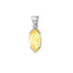 Amber Pendant In Sterling Silver The Petal, image 