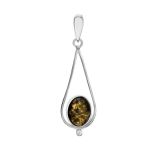 Sterling Silver Drop Earrings With Green Amber The Sultan, image , picture 5