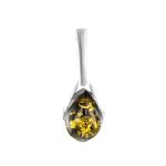 Sterling Silver Ring With Green Amber The Twinkle, Ring Size: 11.5 / 21, image , picture 5