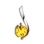 Amber Pendant In Sterling Silver The Sphere, image 