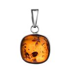 Cognac Amber Pendant In Sterling Silver The Copenhagen, image 