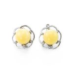 Luminous Amber Ring In Sterling Silver The Daisy, Ring Size: 13 / 22, image , picture 5