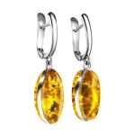 Stylish Silver Adjustable Ring With Luminous Lemon Amber The Amaranth, Ring Size: Adjustable, image , picture 6