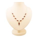 Wonderful Silver Necklace With Cognac Amber The Taurus, image 