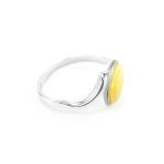 Sterling Silver Ring With Honey Amber The Amaranth, Ring Size: 6 / 16.5, image 