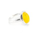 Honey Amber Ring In Sterling Silver The Hermitage, Ring Size: 6.5 / 17, image 