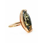 Green Amber Ring In Gold The Stradivari, Ring Size: 5.5 / 16, image 