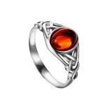 Filigree Silver earrings With Cognac Amber The Freya, image , picture 6
