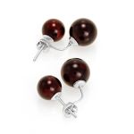 Open Silver Ring With Cherry Amber The Paris, Ring Size: Adjustable, image , picture 6