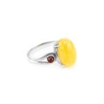 Lovely Multicolor Amber Ring In Sterling Silver The Prussia, Ring Size: 9.5 / 19.5, image 