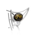 Adjustable Amber Ring In Sterling Silver The Sail, Ring Size: Adjustable, image 
