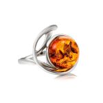 Elegant Amber Ring In Sterling Silver The  Phoenix​ Collection​, Ring Size: 11 / 20.5, image 