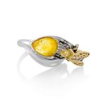 Lemon Amber Ring In Sterling Silver The Bee, Ring Size: 10 / 20, image 