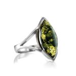 Amber Ring In Sterling Silver The Petal, Ring Size: 6 / 16.5, image 