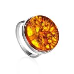 Symbolic The Tree Of Life Ring Made With Amber and Sterling Silver, Ring Size: 5.5 / 16, image 