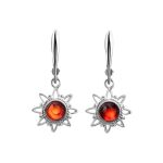 Silver Pendant With Cherry Amber The Helios, image , picture 6