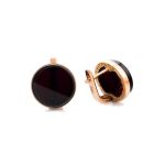 Cherry Amber Gold Plated Earrings The Furor, image 