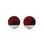 Round Silver Pendant With Cherry Amber The Monaco, image , picture 5