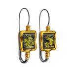 Square Amber Ring In Gold-Plated Silver The Aida, Ring Size: 11.5 / 21, image , picture 6