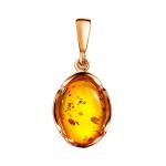 Bold Gold-Plated Ring With Cognac Amber The Lyon, Ring Size: 11 / 20.5, image , picture 8