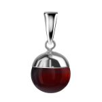 Silver Pendant With Cherry Amber The Paris, image 